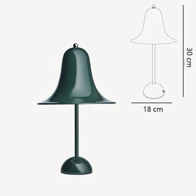 Abat-jour en forme de cloche de la lampe de table danoise