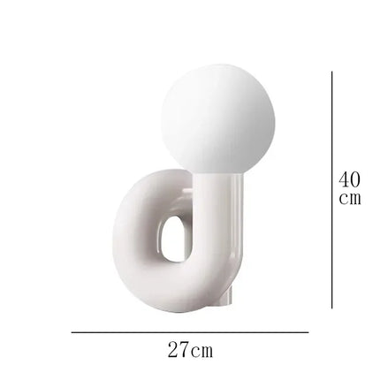 Lampe de table LED boule italienne coloris blanc