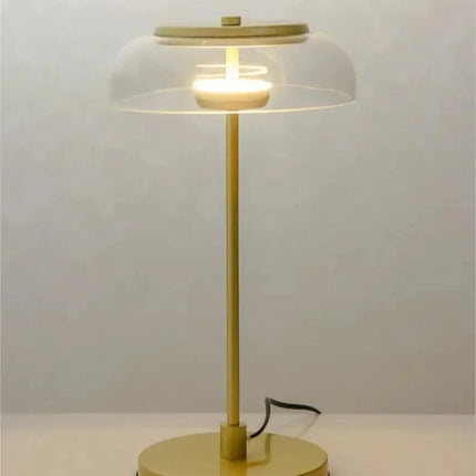 Schéma des dimensions de la lampe de table LED verre moderne