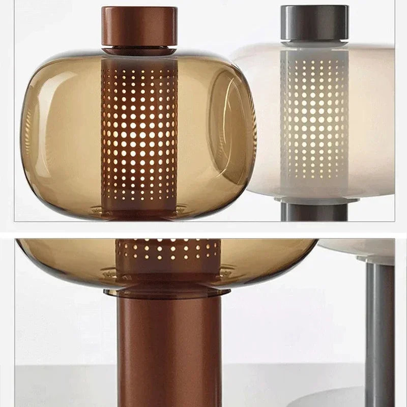 Dimensions Moderne Glastischleuchte im skandinavischen Design