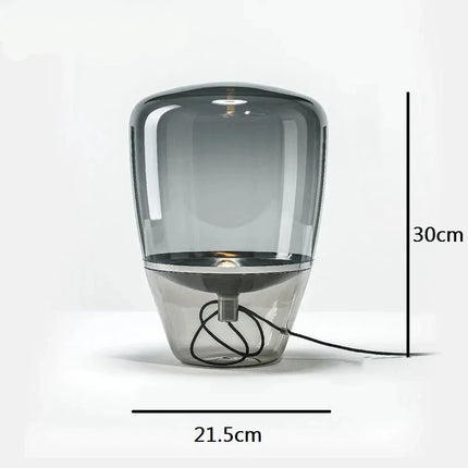Lampe de table verre minimaliste tchèque au verre teinté