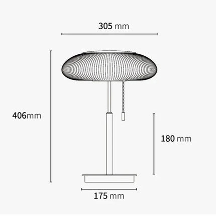 Lampe de table verre vintage scandinave posée sur une table de chevet