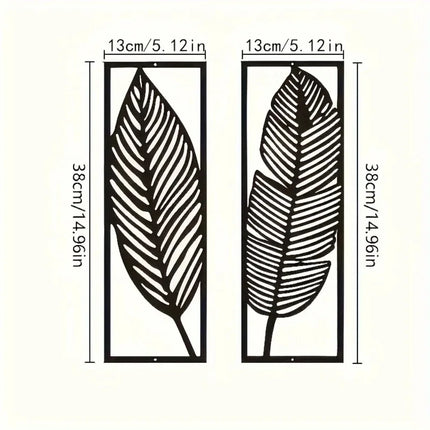 Schéma des dimensions des deux panneaux feuilles en métal : 13 x 38 cm chacun