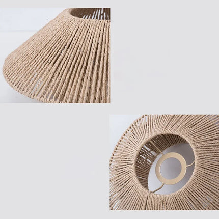Luminaire en corde de chanvre au design japonais Wabi Sabi.