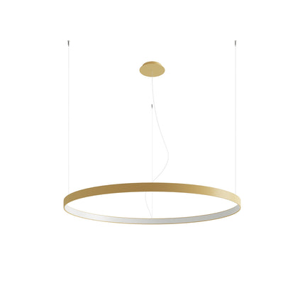 Lustre Anneau Solis 110 cm doré sur fond neutre, packshot