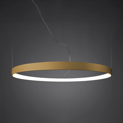 Lustre anneau doré Anneau Solis de profil, halo lumineux