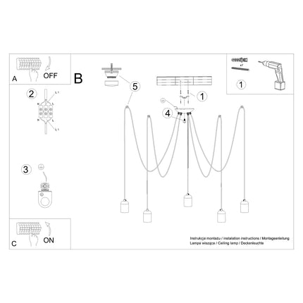 Instructions de montage du lustre Béton Raffiné 5