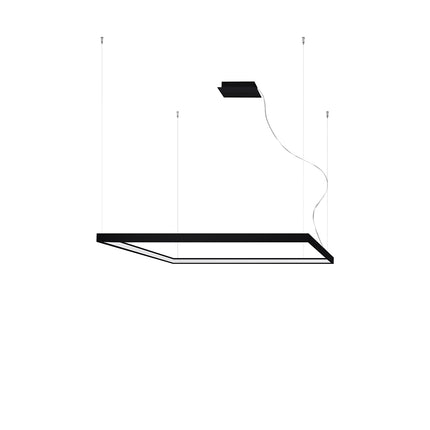Lustre Carré Pure L noir 110 cm sur fond neutre, packshot