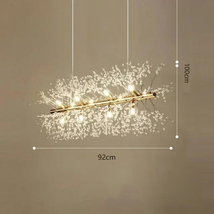 Lustre cristal pissenlit nordique créant une ambiance raffinée