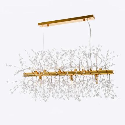 Lustre cristal pissenlit nordique finition métal chromé