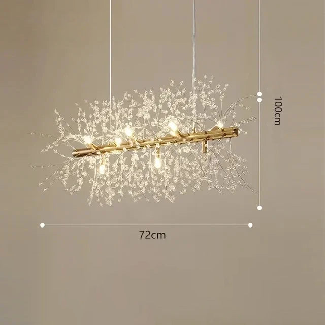Dimensions Elegant Nordic Dandelion Crystal Chandelier