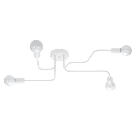 Lustre Design Flex 4 bras en acier blanc, vue packshot principale