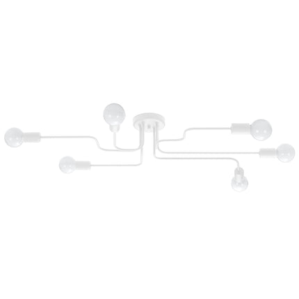 Lustre Design Flex 6 bras en acier blanc, vue packshot principale