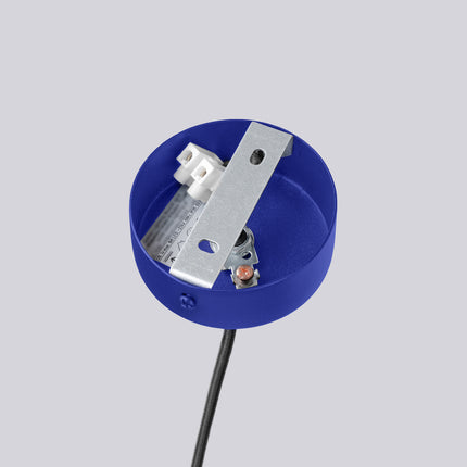 Lustre Halo 6 globes bleu outremer, mécanisme de montage
