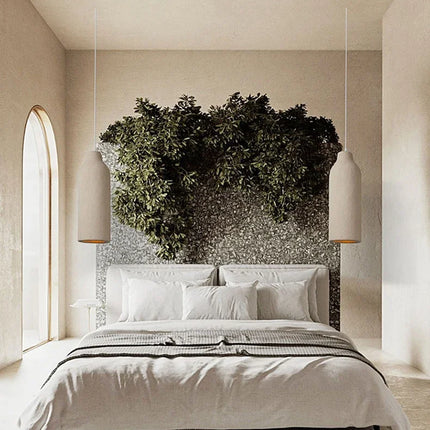 Lustre japonais minimaliste avec éclairage LED élégant, parfait pour une ambiance relaxante dans le salon.