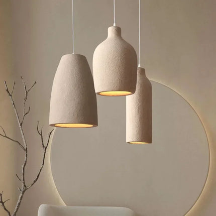 Lustre LED style japonais minimaliste en blanc, idéal pour un éclairage zen et apaisant dans la maison.