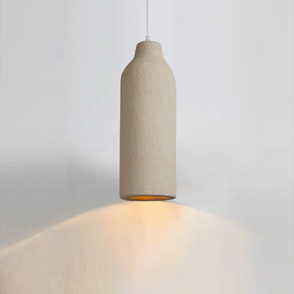 Lustre minimaliste japonais avec lumière LED chaude, idéal pour créer une atmosphère zen et apaisante.