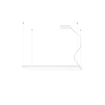 Lustre Rectangle Pure L blanc sur fond neutre, packshot