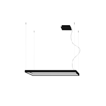 Lustre Rectangle Pure M noir sur fond neutre, packshot