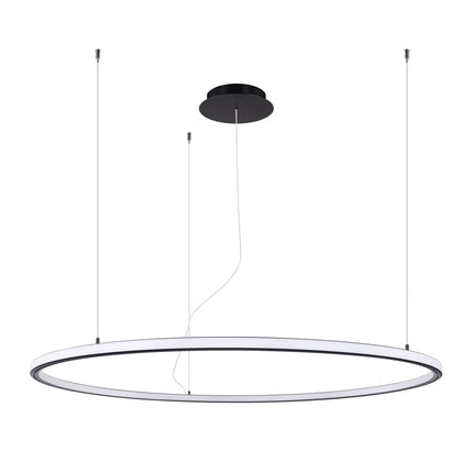 Lustre Ring Éclat 120 cm noir sur fond neutre, packshot