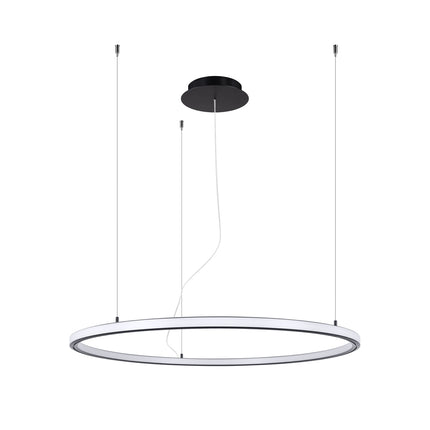 Lustre Ring Éclat 90 cm noir sur fond neutre, packshot