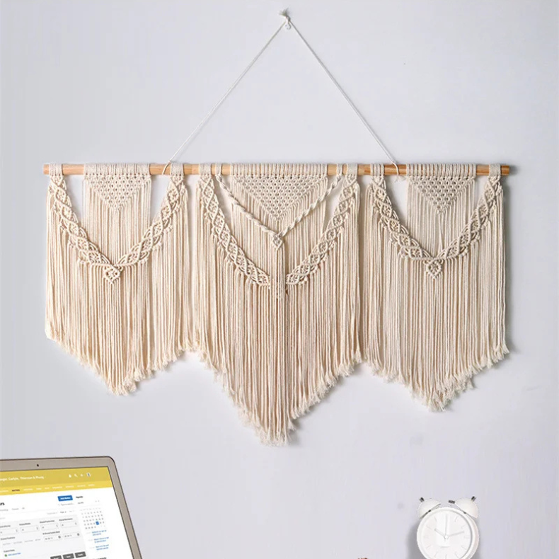 Dimensions Macrame Wall Hanging Bohemian Handwoven
