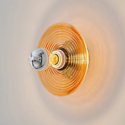 LED Wall Light with Wavy Glass