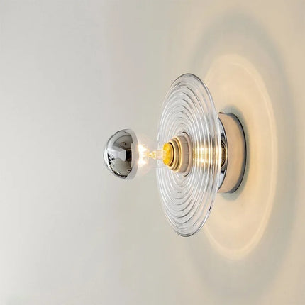 LED Wall Light with Wavy Glass