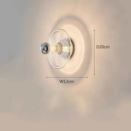 LED Wall Light with Wavy Glass