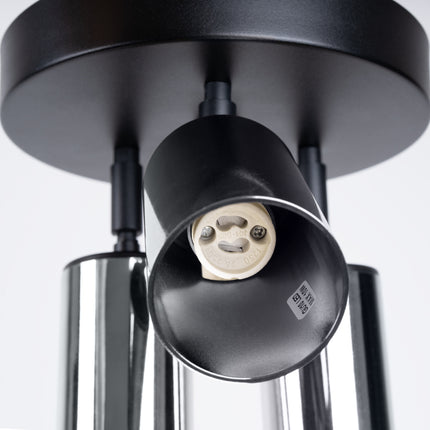 Détail des rotules orientables du Plafonnier Acier Luxe 3 Rond