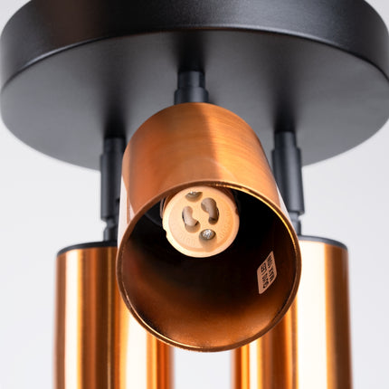 Détail des rotules orientables du Plafonnier Acier Luxe 3 Rond
