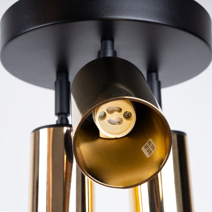 Détail des rotules orientables du Plafonnier Acier Luxe 3 Rond