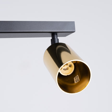 Détail des rotules orientables du Plafonnier Acier Luxe 4 Barre