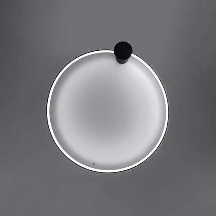 Anneau Solis 110 cm allumé vu de face, halo lumineux circulaire