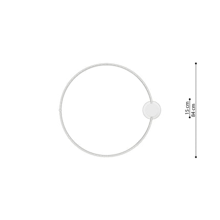 Schéma du Plafonnier Anneau Solis vu de face, anneau 78 cm