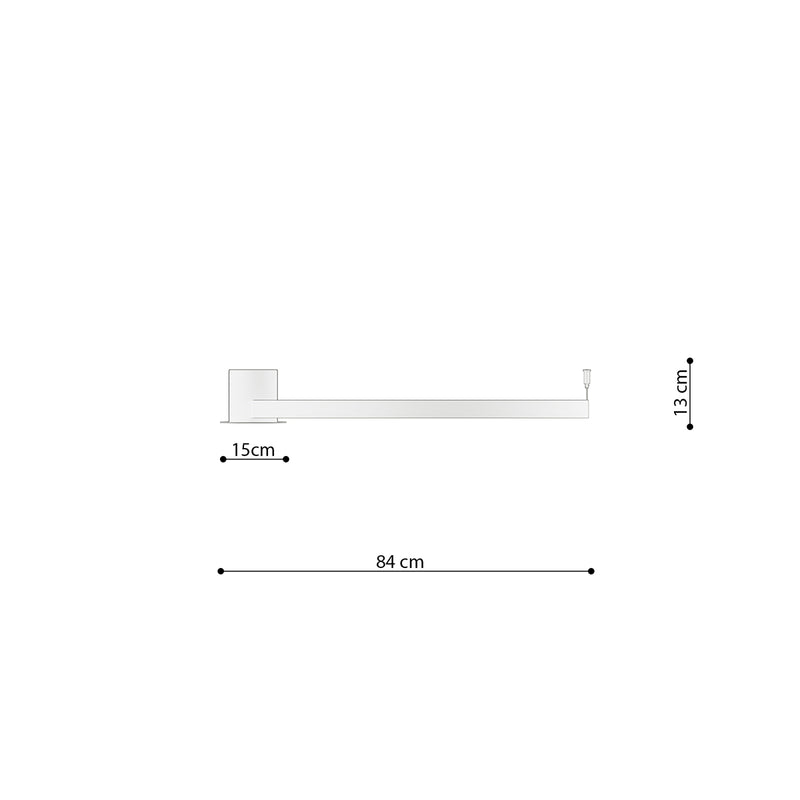 Dimensions Solis Aluminium 78 cm White 3000K Ring Ceiling Light
