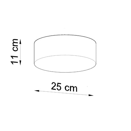 Détail du diffuseur en PVC du plafonnier Arène 25