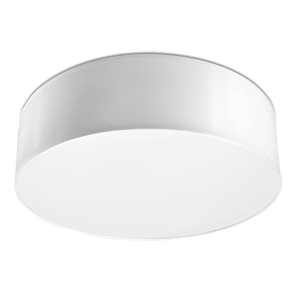 Plafonnier Arène 35 blanc en PVC sur fond neutre
