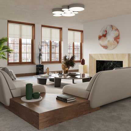 Détail du diffuseur en PVC du plafonnier Arène 35