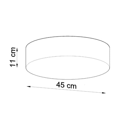 Plafonnier Arène 45 blanc diffusant une lumière homogène