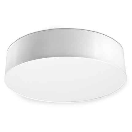 Plafonnier Arène 45 blanc en PVC sur fond neutre
