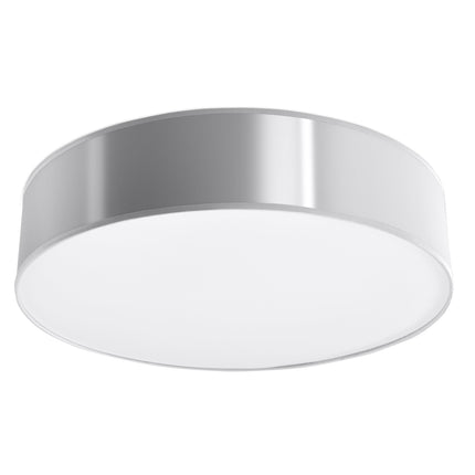 Plafonnier Arène 45 gris en PVC sur fond neutre