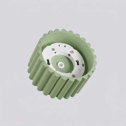 Plafonnier Aura 1 Aluminium Cannelé Vert Sauge GX53, packshot de trois quarts
