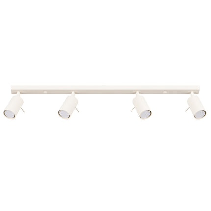 Plafonnier Barre 4 Spots Orientables Beige, packshot sur fond blanc