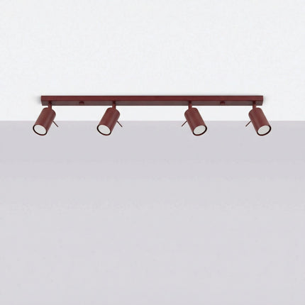 Plafonnier Barre 4 Spots Orientables Bordeaux, vue en situation
