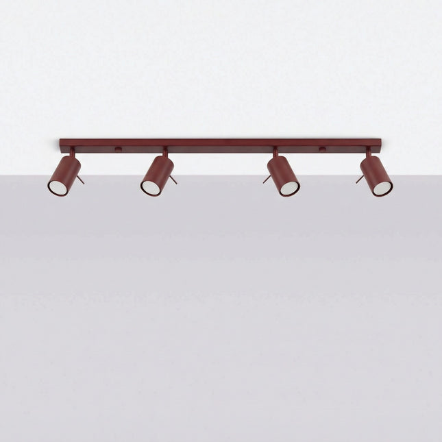 Plafonnier Barre 4 Spots Orientables Bordeaux, vue en situation
