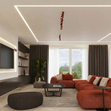 Plafonnier Barre 4 Spots Orientables Bordeaux, mise en situation