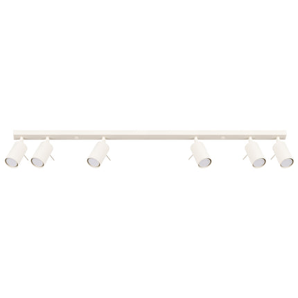 Plafonnier Barre 6 Spots Orientables Beige, packshot sur fond blanc
