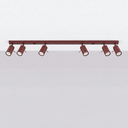 Plafonnier Barre 6 Spots Orientables Bordeaux, vue en situation