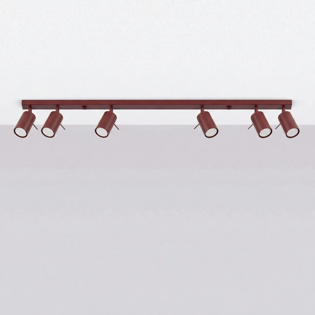 Plafonnier Barre 6 Spots Orientables Bordeaux, vue en situation